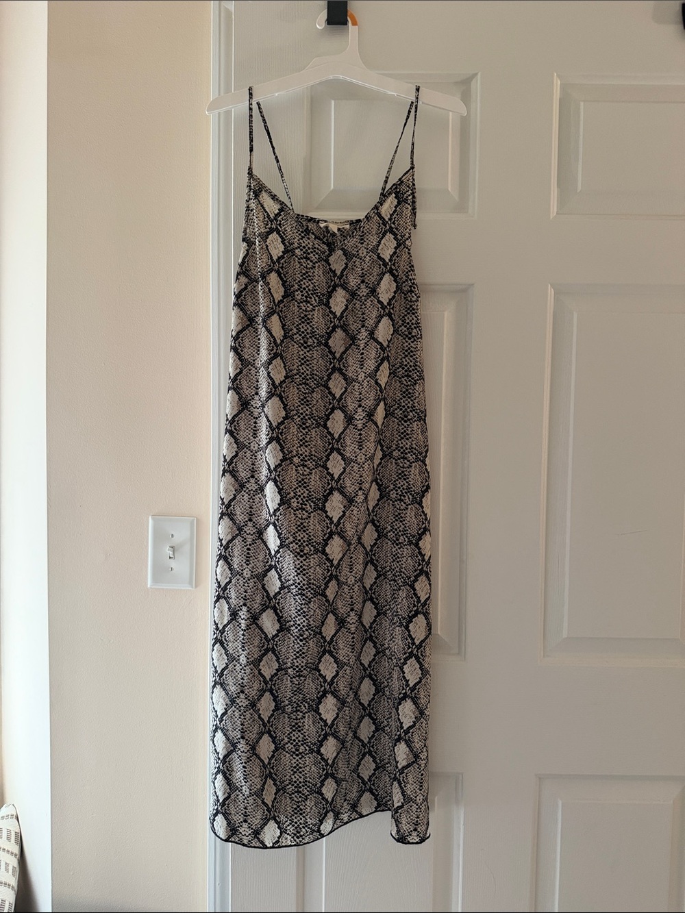 See You Monday Snake-Print Slip Dress
